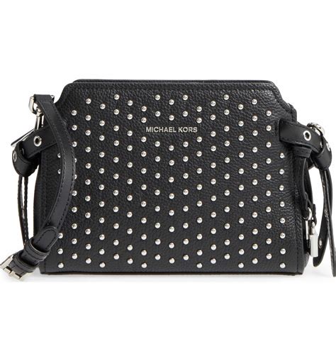 grey studded michael kors bag|Michael Kors black studded handbag.